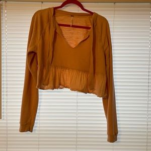 Free people cropped sweatshirt.